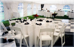 Rent wedding tents, outdoor chairs, wedding chair covers, fine china, tables, rent table cloths